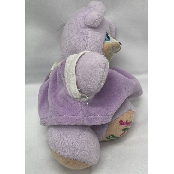 Vintage 1999 Fisher Price Baby Kristin 6" Purple Plush Stuffed Animal Toy - Picture 12 of 13
